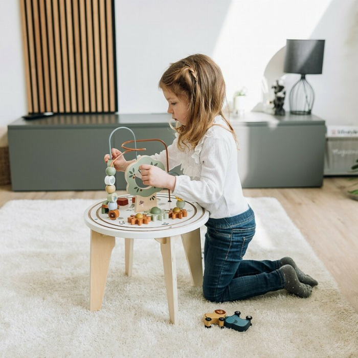 Masuta Montessori cu activitati, Free2Play, Cu multiple activitati, Dezvolta coordonarea ochi-mana, Din lemn, 18 luni+, Think and Play [7]