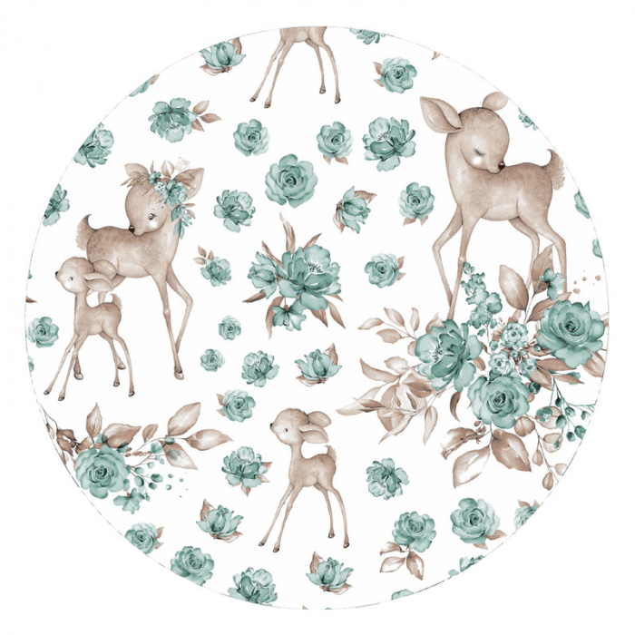 Aparatoare cu 6 pernute modulare 120x60cm , doua fete, fermoar, husa detasabila , Sweet Deer Mint [3]