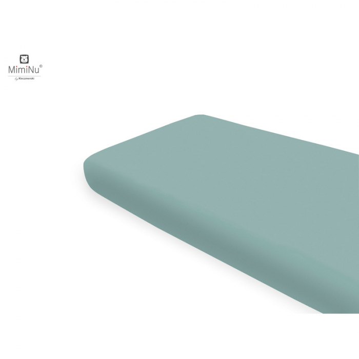 Cearceaf cu elastic pentru pat 160x80 cm, Din bumbac, Colectia Royal Nepal Green [1]
