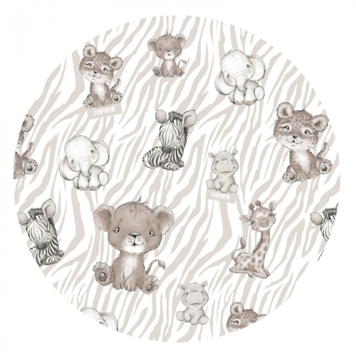Miminu - Cearceaf cu elastic, Din bumbac certificat Oeko Tex Standard 100, Pentru pat 160x80 cm, Safari Beige [2]