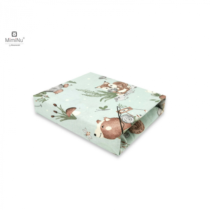 Cearceaf cu elastic pentru landou, carucior si cosulet, Dimensiune 80x35 cm, Din bumbac , Let's Go Natural [2]