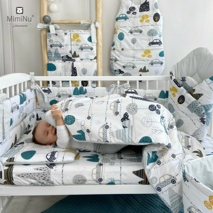 MimiNu - Paturica de infasat cu doua fete, Cu multiple utilizari, Cu inchidere arici velcro, Dimensiune 75x75 cm, Din bumbac certificat Oeko Tex Standard 100, Childrens Journey Grey [3]