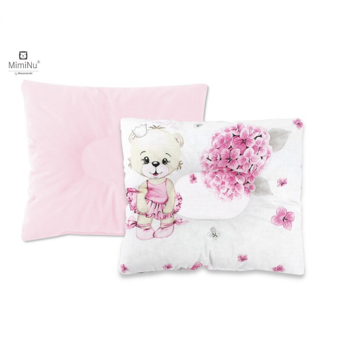 Perna bebelusi profilata, doua fete, functie anti-soc, Pufoasa, Din catifea si bumbac, 23x26 cm, Velvet Pink Ballerina [1]