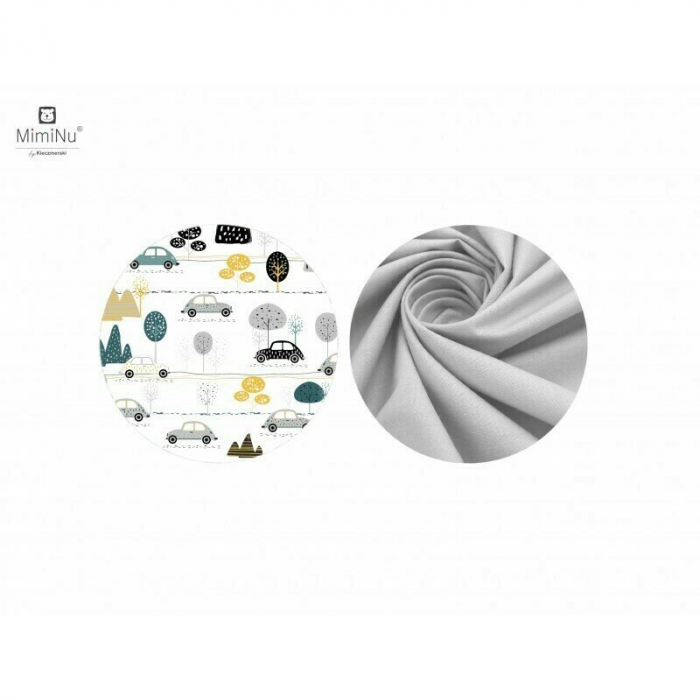 Sac de dormit pentru bebelusi, Din bumbac , Cu fermoar lateral, capse pe umar, 70 cm, 0 - 6 luni, Childrens Journey Grey [5]
