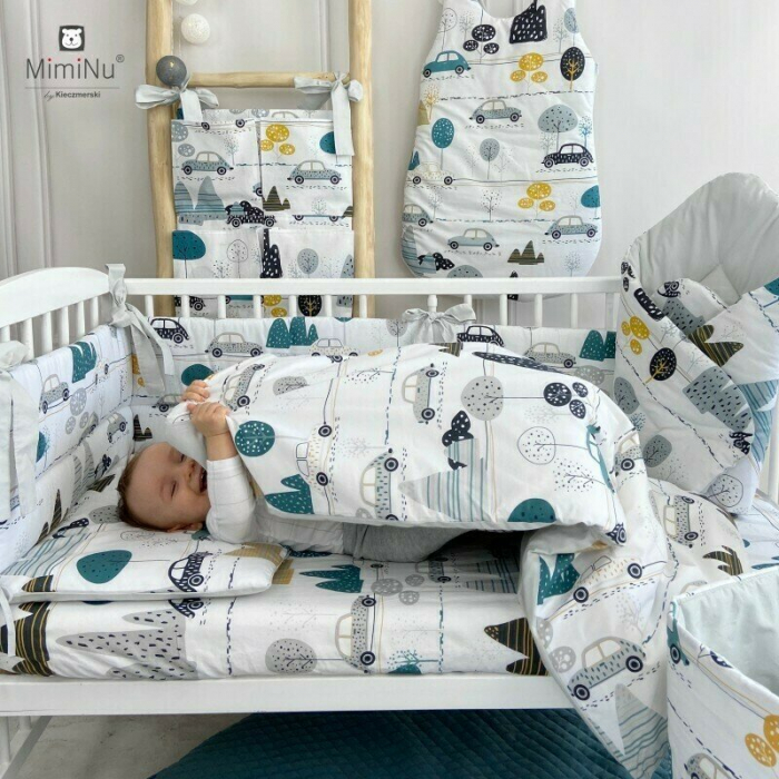 Sac de dormit pentru bebelusi, Din bumbac , Cu fermoar lateral, capse pe umar, 70 cm, 0 - 6 luni, Childrens Journey Grey [4]