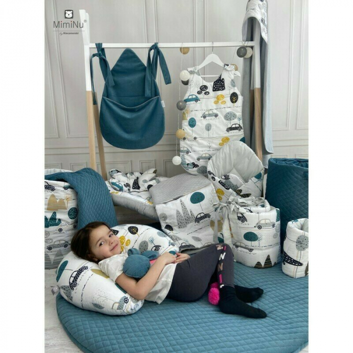 Sac de dormit pentru bebelusi, Din bumbac , Cu fermoar lateral, capse pe umar, 70 cm, 0 - 6 luni, Childrens Journey Grey [3]
