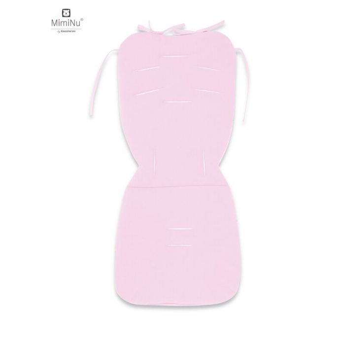 MimiNu - Salteluta pentru carucior, Reversibila, Cu doua fete, Din catifea matlasata si bumbac, Materiale certificate Oeko Tex Standard 100, Dimensiune 78 x 34 cm, Sweet Deer Pink/Pink [2]