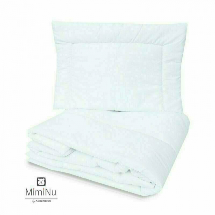 MimiNu - Set lenjerie patut 5 piese, Cu volanase, Cu pilota si perna, Din bumbac certificat Oeko Tex Standard 100, Pentru patut 120x60 cm, Colectia Royal, Nepal Green [4]