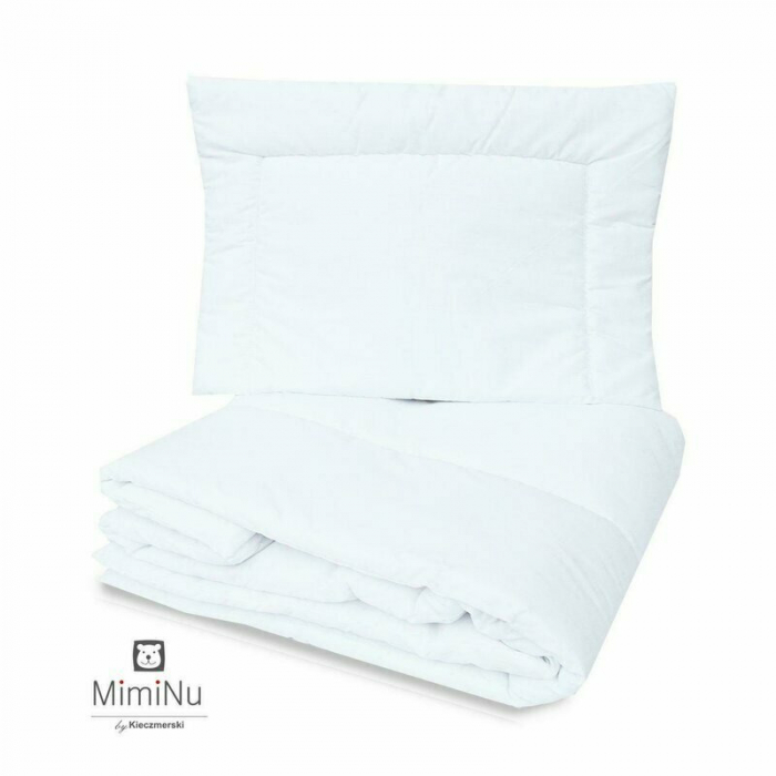 MimiNu - Set lenjerie patut cu 6 piese, Cu pilota si perna, Cu doua aparatori laterale, Din bumbac certificat Oeko Tex Standard 100, Pentru patut 120x60 cm, Childrens Journey Grey [6]