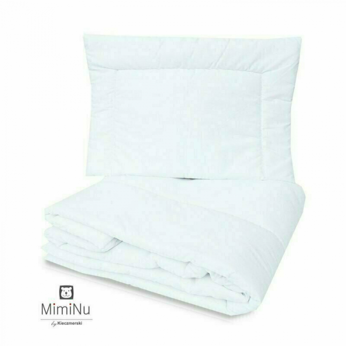 MimiNu - Set lenjerie patut cu 6 piese, Cu volanase, Cu pilota si perna, Cu doua aparatori laterale, Din bumbac certificat Oeko Tex Standard 100, Pentru patut 120x60 cm, Colectia Royal, Powder Pink [4]