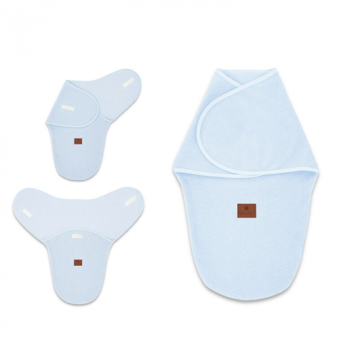 MimiNu - Sistem de infasare bebe, 0 - 3 luni, Din tesatura thermofrotte, Blue [1]