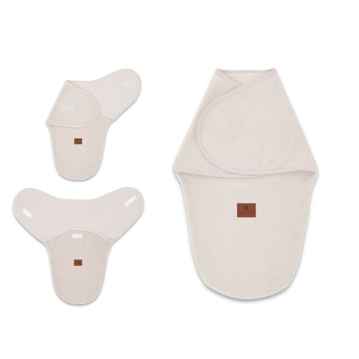 MimiNu - Sistem de infasare bebe, 0 - 3 luni, Din tesatura thermofrotte, Powder Pink [1]