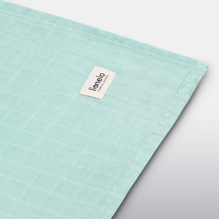 Muselina, Lionelo, Multifunctionala, Din bambus, Ideala pentru infasat, Cu proprietati antibacteriene, antifungice si antialergice, Lavabila la masina de spalat, 120x120 cm, Verde [4]