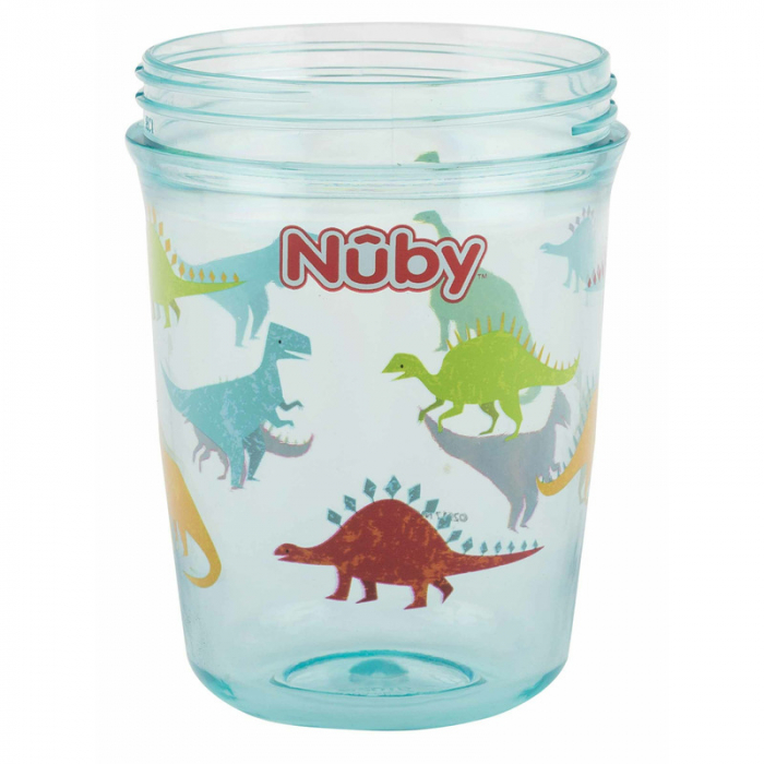 Nuby - Cana cu manere, 360°, Din materialul ecologic tritan, Rezistenta, 240 ml, 6 luni+, Albastru [3]