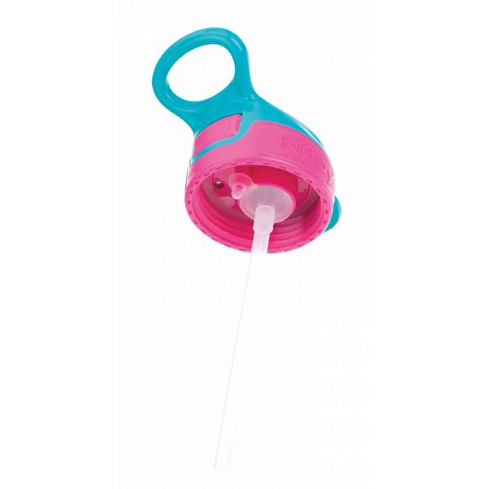 Nuby - Cana sport cu pai moale si pliabil, Din materialul ecologic tritan, Rezistenta, 360 ml, 3+ ani, Roz [3]
