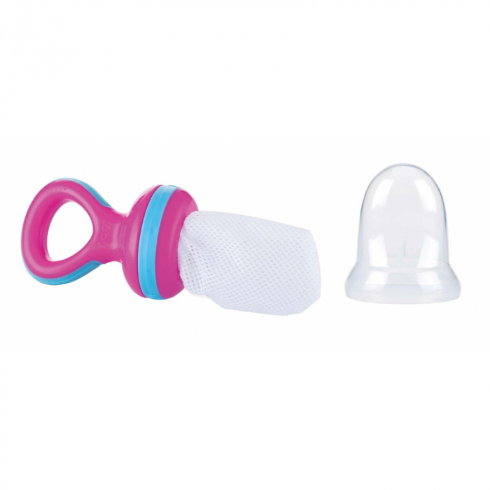 Nuby - Dispozitiv de hranire pentru fructe si legume, Include capac de protectie, 6+ luni, Mov [1]