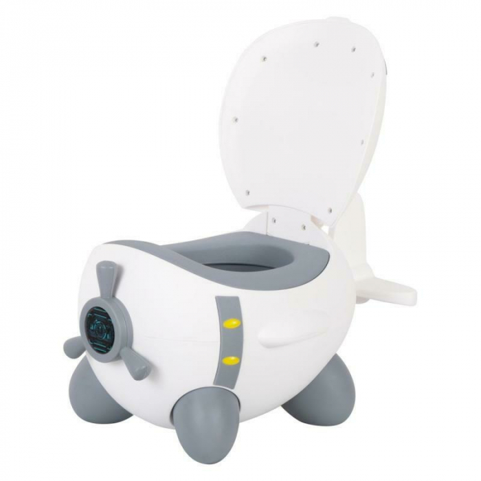 Olita copii, In forma de avion, Potty Plane, FreeON, 32 cm x 28 cm x 41 cm, White/Grey [2]