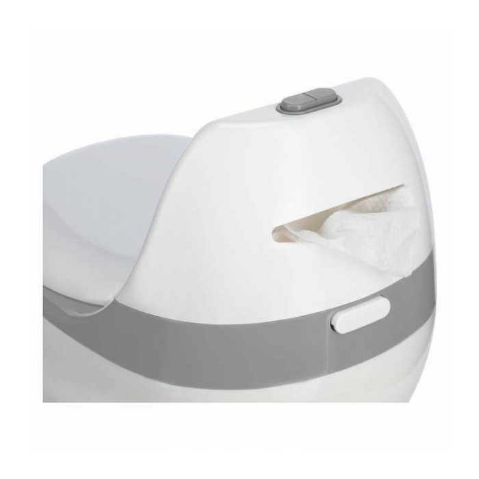 Olita educativa, FreeON, Trainer, Minitoaleta, Cu spatiu pentru hartie/servetele, Cu sunet realist de tras apa, Pana la 25 kg, 3 ani+, White/Grey [7]