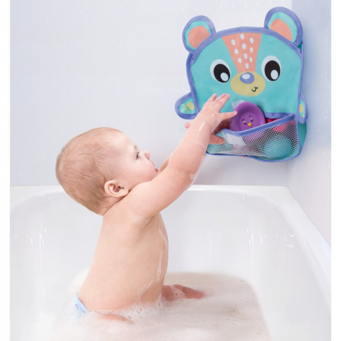 Organizator de baie, Playgro, Pentru jucarii, Cu ventuze, Rezistent la apa si mucegai, Inchidere prin velcro, 6 luni+, Bear, Multicolor [7]