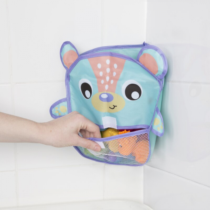 Organizator de baie, Playgro, Pentru jucarii, Cu ventuze, Rezistent la apa si mucegai, Inchidere prin velcro, 6 luni+, Bear, Multicolor [5]