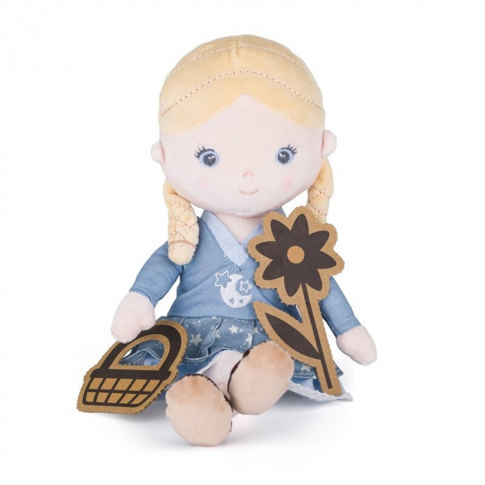 Papusa, Petite&Mars, Elise, Din plus, 35 cm, Ambalaj cu mini puzzle din carton, 0 luni+, Multicolor [1]