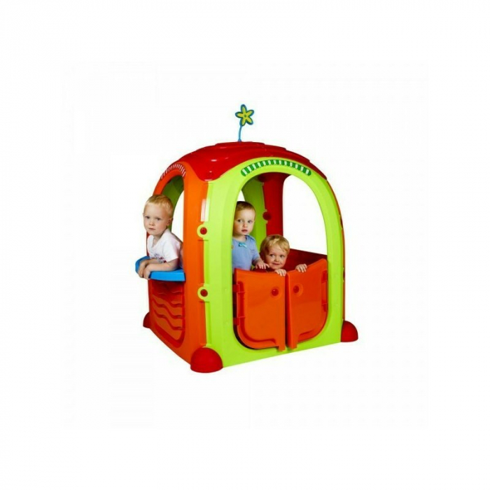 Paradiso Toys - Casuta de joaca pentru copii Cocoon Playhouse din plastic cu 3 autocolante supermarket bucatarie si atelier [2]