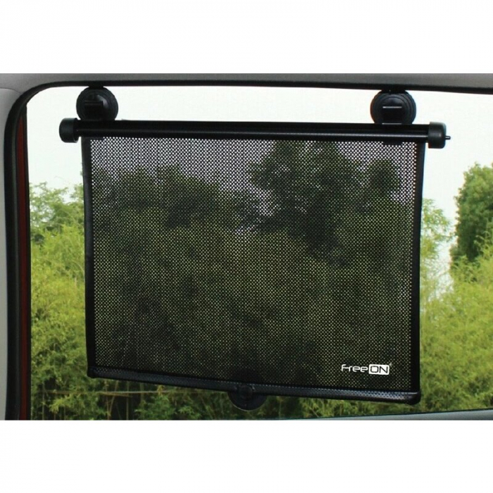 Parasolar auto retractabil, FreeON, Black [1]
