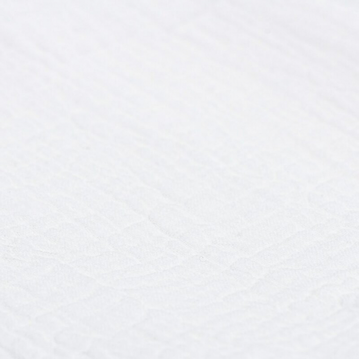 Paturica bebe, New Baby, 70x100 cm, Din muselina, 100% bumbac certificat Oeko Tex Standard 100, Alb [3]