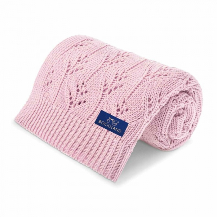 Paturica, Bocioland, Milano, Pentru copii, Moale, Din bambus si bumbac, Cu proprietati de termoreglare, Antialergica si antibacteriana, Dimensiune mare 80 x 100 cm, Pink [1]