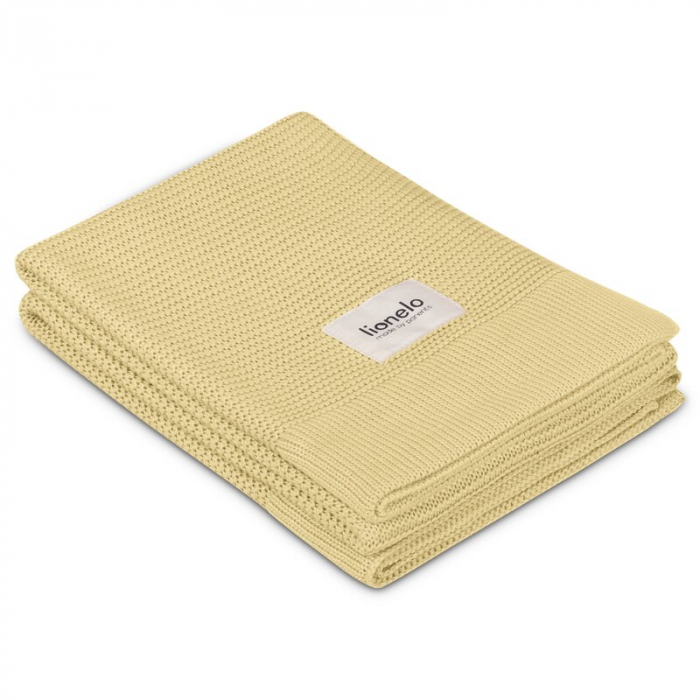 Paturica multifunctionala, Lionelo, Din bambus, Cu proprietati de termoreglare, Antibacteriana, Antifungica, Antialergice, Lavabila la masina de spalat, 100x75 cm, Galben [2]