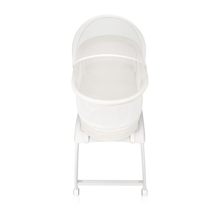 Patut balansoar, Lionelo, Coral, Cu landou ergonomic detasabil, Functie de balansare integrata, Functie de cantar, Sunete si cantece de leagan, Cu roti, Panou tactil sau telecomanda, 0-9 kg, EN 1130:2 [5]