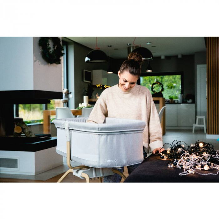 Patut balansoar, Lionelo, Malin Evo, 3 in 1, Pliabil, 0-9 kg, Geanta Transport, Asamblare Rapida, Ultra-Usor, Conform cu standardele europeane de securitate EN1130 si EN16890, Bej [29]