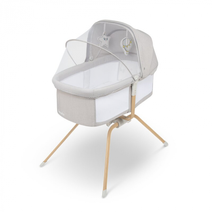 Patut balansoar, Lionelo, Malin Evo, 3 in 1, Pliabil, 0-9 kg, Geanta Transport, Asamblare Rapida, Ultra-Usor, Conform cu standardele europeane de securitate EN1130 si EN16890, Bej [1]