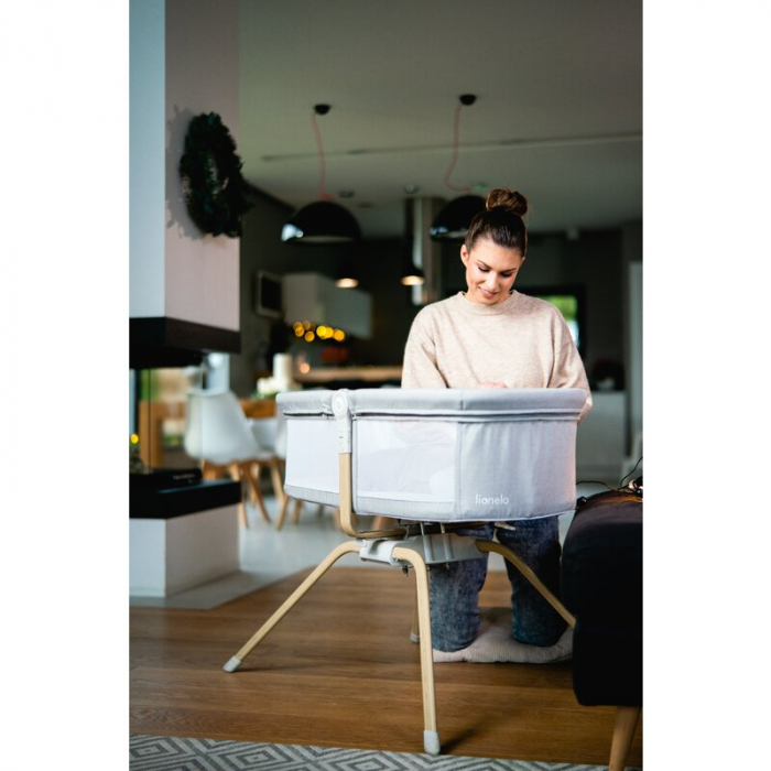 Patut balansoar, Lionelo, Malin Evo, 3 in 1, Pliabil, 0-9 kg, Geanta Transport, Asamblare Rapida, Ultra-Usor, Conform cu standardele europeane de securitate EN1130 si EN16890, Bej [30]