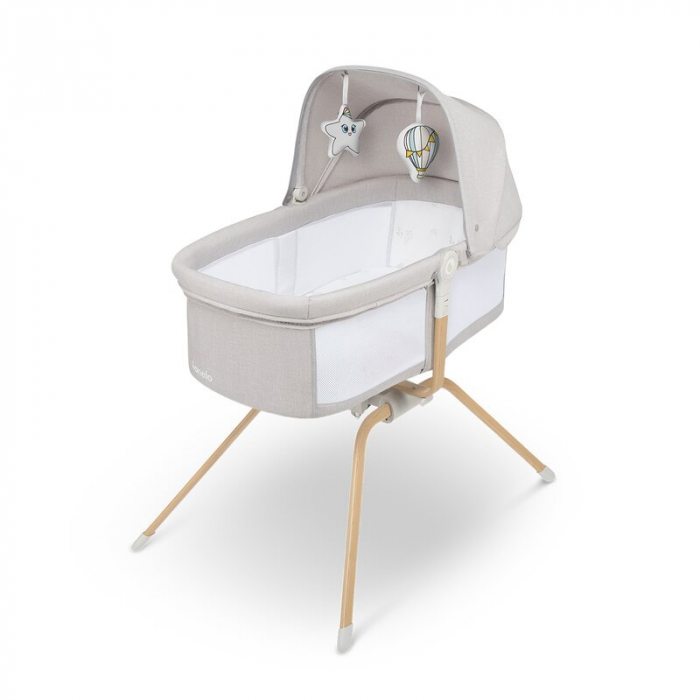 Patut balansoar, Lionelo, Malin Evo, 3 in 1, Pliabil, 0-9 kg, Geanta Transport, Asamblare Rapida, Ultra-Usor, Conform cu standardele europeane de securitate EN1130 si EN16890, Bej [4]