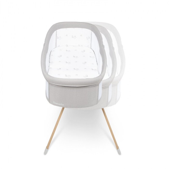 Patut balansoar, Lionelo, Malin Evo, 3 in 1, Pliabil, 0-9 kg, Geanta Transport, Asamblare Rapida, Ultra-Usor, Conform cu standardele europeane de securitate EN1130 si EN16890, Bej [21]