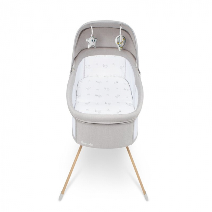 Patut balansoar, Lionelo, Malin Evo, 3 in 1, Pliabil, 0-9 kg, Geanta Transport, Asamblare Rapida, Ultra-Usor, Conform cu standardele europeane de securitate EN1130 si EN16890, Bej [6]