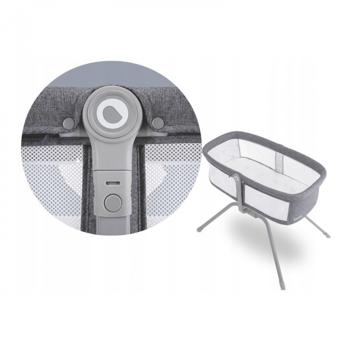 Patut balansoar Malin, 3 in 1, Pliabil, 0-9 kg, Geanta Transport, Asamblare Rapida, Gri [18]