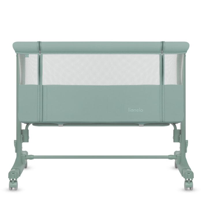Patut co-sleeper, Lionelo, Aurora, 3 in 1, Cu leganare si setare unghiulara, Saltea cu densitate T25 si geanta transport, Reglabil in 5 pozitii pe inaltime, Pana la 9 kg, 0 luni+, 85x60x66 cm, EN 1130 [21]