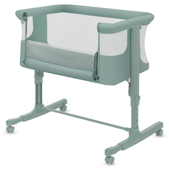 Patut co-sleeper, Lionelo, Aurora, 3 in 1, Cu leganare si setare unghiulara, Saltea cu densitate T25 si geanta transport, Reglabil in 5 pozitii pe inaltime, Pana la 9 kg, 0 luni+, 85x60x66 cm, EN 1130 [6]