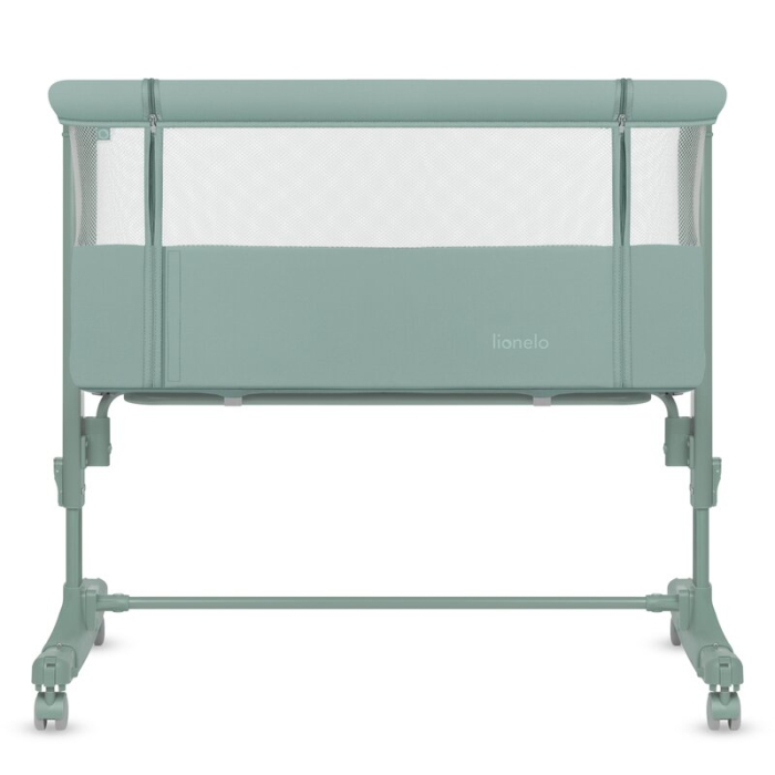 Patut co-sleeper, Lionelo, Aurora, 3 in 1, Cu leganare si setare unghiulara, Saltea cu densitate T25 si geanta transport, Reglabil in 5 pozitii pe inaltime, Pana la 9 kg, 0 luni+, 85x60x66 cm, EN 1130 [18]