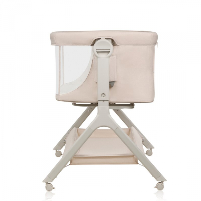 Patut co-sleeper, Lionelo, Leonie Plus, Pliabil, Cu sistem de leganare, Cu setare unghiulara, Reglabil in 6 pozitii pe inaltime, Conform cu standardele europeane de securitate EN1130 si EN16890, Bej [15]