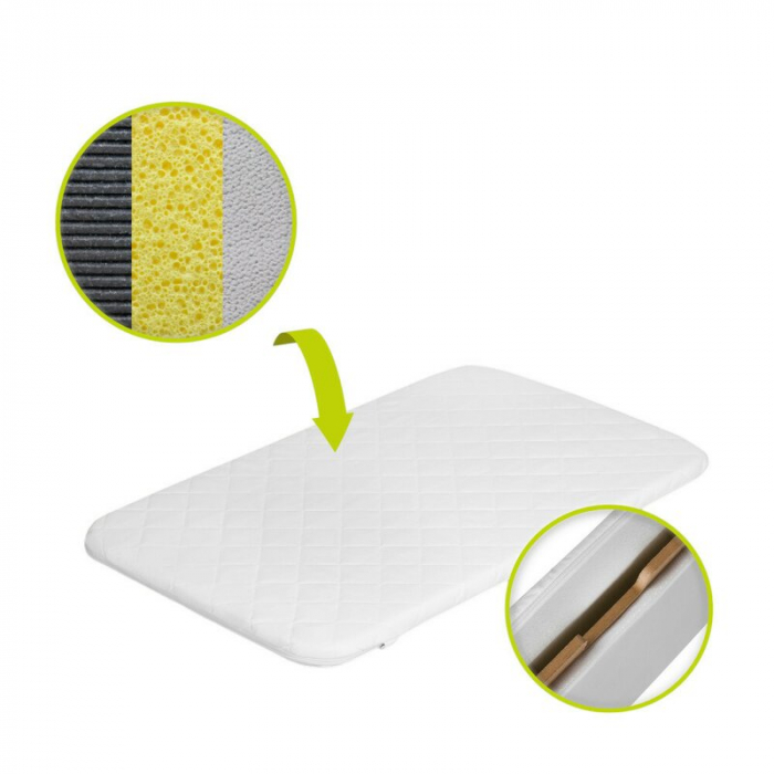 Patut co-sleeper, Lionelo, Leonie Plus, Pliabil, Cu sistem de leganare, Cu setare unghiulara, Reglabil in 6 pozitii pe inaltime, Conform cu standardele europeane de securitate EN1130 si EN16890, Bej [27]