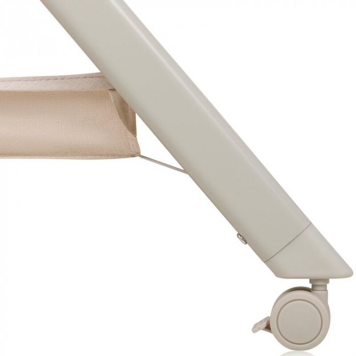Patut co-sleeper, Lionelo, Leonie Plus, Pliabil, Cu sistem de leganare, Cu setare unghiulara, Reglabil in 6 pozitii pe inaltime, Conform cu standardele europeane de securitate EN1130 si EN16890, Bej [21]