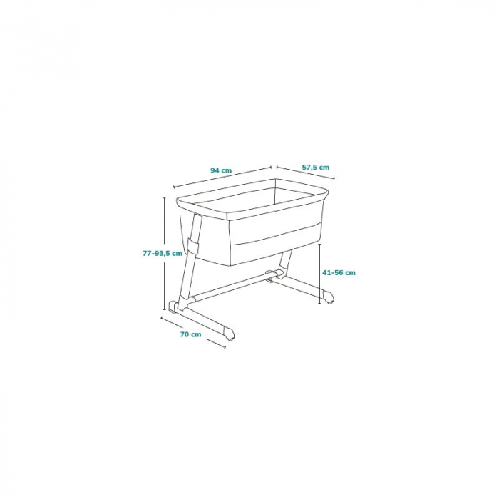Patut co-sleeper, Lionelo, Thomi Plus, 5 in 1, Multifunctional, Sustine pana la 9 kg ca patut, 15 kg tarc de joaca, 100 kg canapea, Inaltime reglabila in 7 pozitii, De la nastere pana la 4 ani, Cu 2 s [38]