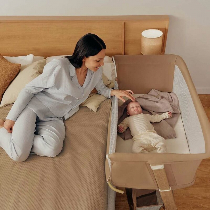 Patut co-sleeper, Lionelo, Thomi Plus, 5 in 1, Multifunctional, Sustine pana la 9 kg ca patut, 15 kg tarc de joaca, 100 kg canapea, Inaltime reglabila in 7 pozitii, De la nastere pana la 4 ani, Cu 2 s [11]