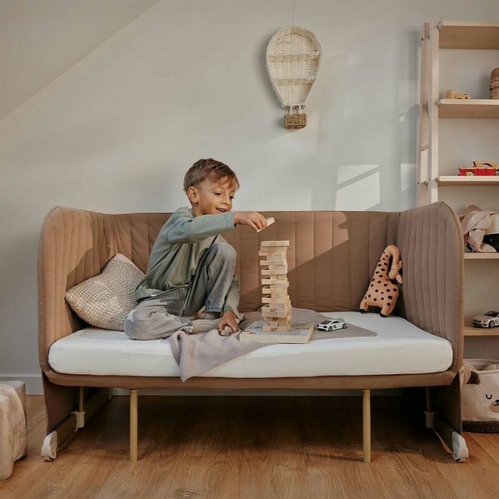 Patut co-sleeper, Lionelo, Thomi Plus, 5 in 1, Multifunctional, Sustine pana la 9 kg ca patut, 15 kg tarc de joaca, 100 kg canapea, Inaltime reglabila in 7 pozitii, De la nastere pana la 4 ani, Cu 2 s [13]
