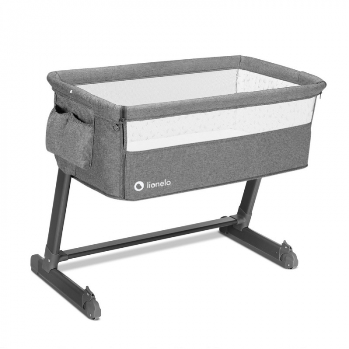 Patut co-sleeper Theo 2 in 1, Cu setare unghiulara, Reglabil in 5 pozitii pe inaltime,Grey Stone [1]