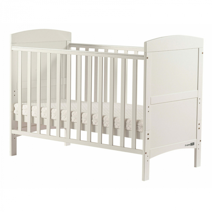 Patut din lemn Lory transformabil pentru bebe si junior, 120x60 cm, Din lemn de pin si mdf, Cu sina speciala pentru dentitie, Stabil si rezistent, Suport pentru saltea reglabil, FreeON, White [5]