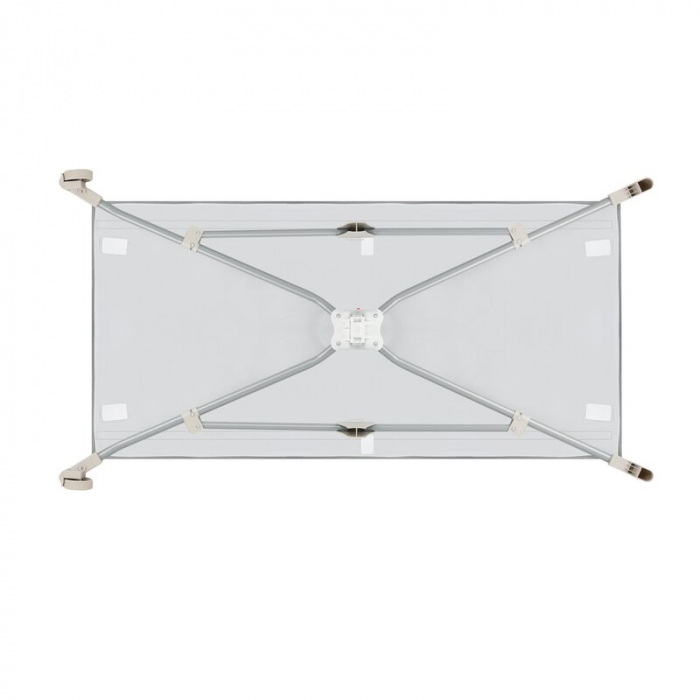 Patut pliant, Lionelo, Stefi, Cu un nivel, Cu intrare laterala cu fermoar, 2 roti, 120x60 cm, Conform cu standardul european de securitate EN 716, Bej [5]